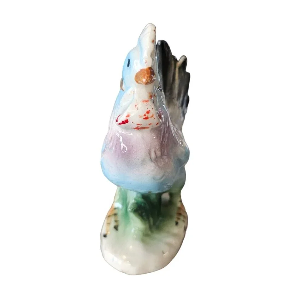 Porcelain Rooster Figurine‎ Made in Japan, Chicken Farmhouse Decor, Vintage 5